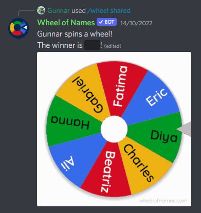 Spinning wheels are marked on the map by this symbol. . Spin the wheel discord bot